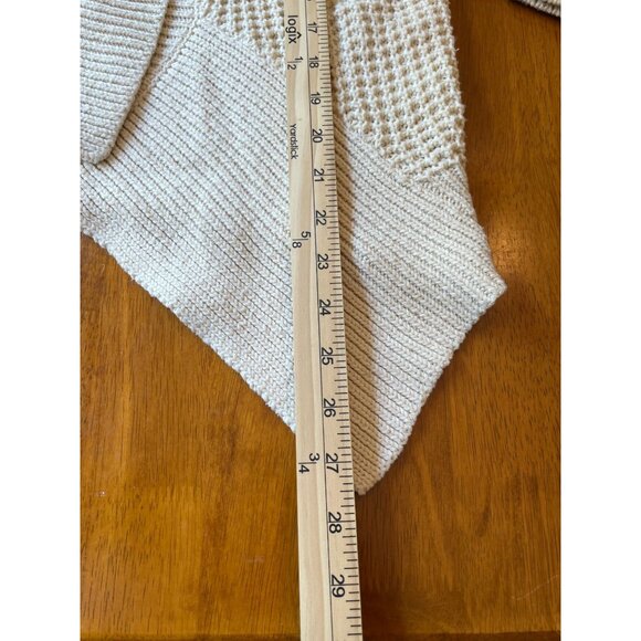 Anthropologie Emmelee Womens Cream Knit Open Cardigan Sweater Cottagecore - Picture 5 of 9